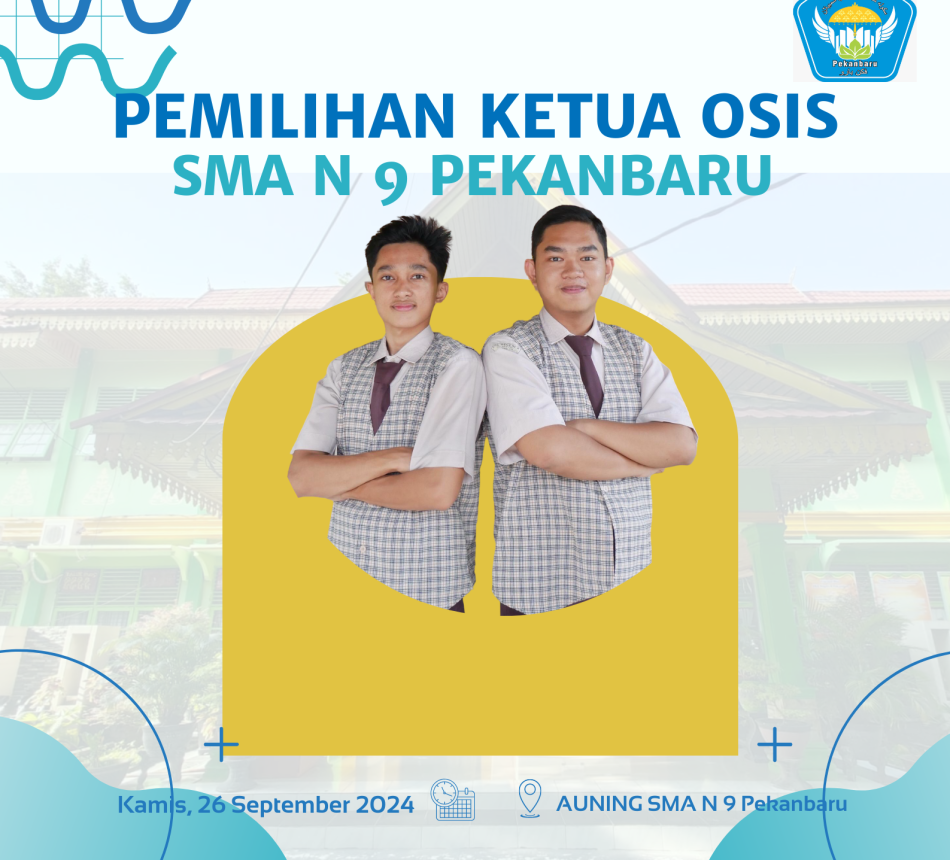 Biru Toska Modern Pemilihan Ketua Osis Poster Tegak (3)